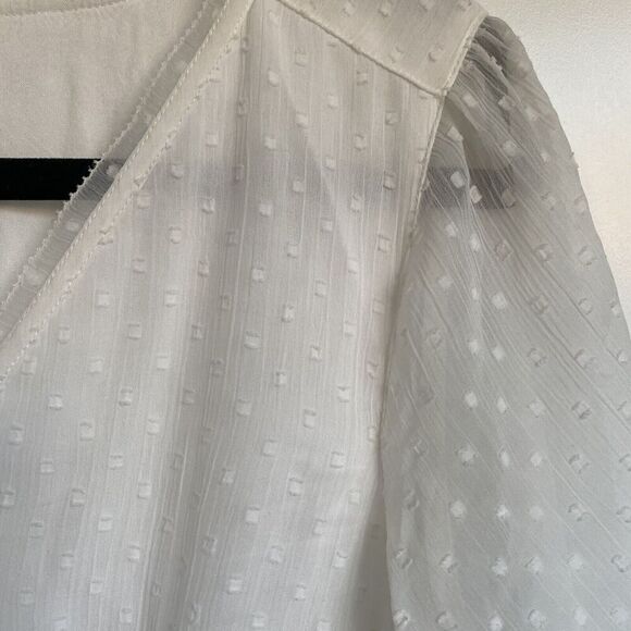 Abercrombie & Fitch Faux wrap tie waist short sleeve top XS - Picture 4 of 9